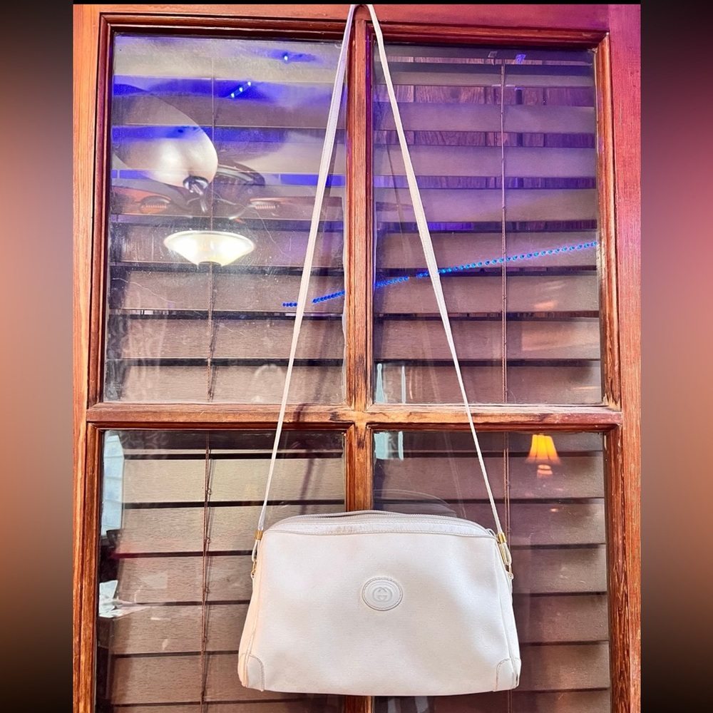 Vintage Gucci White Crossbody Bag